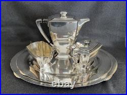 Art Deco Rogers Legacy 1847 Coffee Service, 1929, Silver Plate, Quality