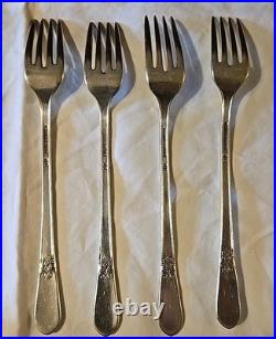 BEAUTIFUL 50pc IS 1847 Rogers Bros Adoration Silver Plate Silverplate Flatware