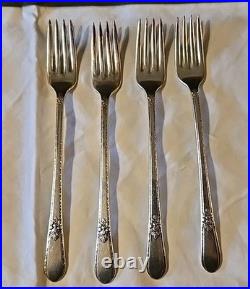 BEAUTIFUL 50pc IS 1847 Rogers Bros Adoration Silver Plate Silverplate Flatware