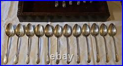 BEAUTIFUL 50pc IS 1847 Rogers Bros Adoration Silver Plate Silverplate Flatware