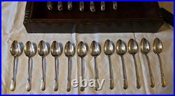 BEAUTIFUL 50pc IS 1847 Rogers Bros Adoration Silver Plate Silverplate Flatware