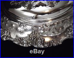 Barbour/1847 Rogers VINTAGE Hand Chased Grape Flower Bowl Centerpiece # 5336A