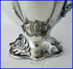 Beautful Old Rogers Bros. Silverplate Charter Oak Tall Coffee Pot / Teapot