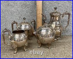 Beautiful 1860, 1870's Rogers, Smith New Haven silver plate Tea, Coffee set