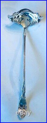 Beautiful Antique Rogers Silverplate VINTAGE Grape Solid Punch Ladle ca 1904