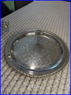 Beautiful Vintage WM A Rogers Silver Plated 7 Piece Tea Set