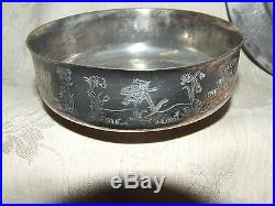 C1900 Rogers SP Nursery Rhyme CHILDs ABC Plate Bowl Hey Diddle Diddle Cat Fiddle