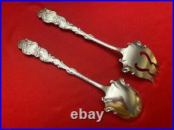 COLUMBIA by 1847 Rogers Bros Silverplate 2 PIECE SALAD SERVING SET 1893