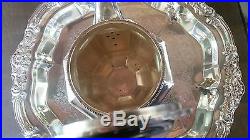 Christofle France Silver Plate Tea Pot And F. B. Rogers Round Serving Tray