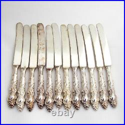 Columbia 12 Dinner Knives Set 1847 Rogers Bros Silverplate Mono M