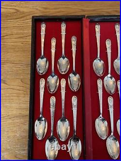 Commemorative Spoon Collection Wm Rogers Co Silver Plate 35 Presidents Vintage