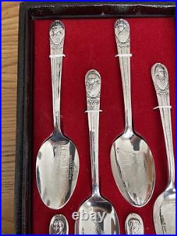 Commemorative Spoon Collection Wm Rogers Co Silver Plate 35 Presidents Vintage