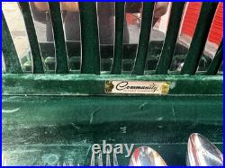 CommunityRogers & Bro Silverplate FlatwareSet with WoodenCase 50+ Pieces