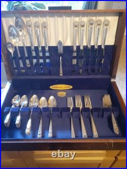 Community Plate Silverware Set with Case 1847 Roger's Bros. Eternally Yours