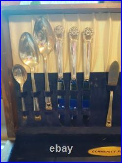 Community Plate Silverware Set with Case 1847 Roger's Bros. Eternally Yours