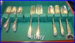 Daffodil Rogers Silverplate Flatware 51 Piece Set Service for 8