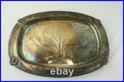 Daffodil Silver Plate Stamped Tray 1847 Rogers Bros International Silver 18.5x13