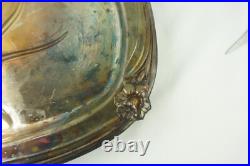 Daffodil Silver Plate Stamped Tray 1847 Rogers Bros International Silver 18.5x13