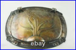 Daffodil Silver Plate Stamped Tray 1847 Rogers Bros International Silver 18.5x13