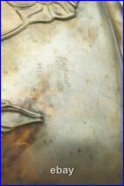 Daffodil Silver Plate Stamped Tray 1847 Rogers Bros International Silver 18.5x13
