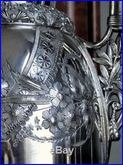 EASTLAKE JAPANESE c. 1868 ROGERS SMITH REPOUSSE TEA COFFEE URN 160oz. SAMOVAR EASTLAKE JAPANESE c. 1868 ROGERS SMITH REPOUSSE TEA COFFEE URN 160oz. SAMOVAR