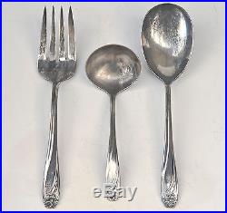 ESTATE 63 PC SET WM ROGERS BROS DAFFODIL PATTERN SILVERPLATE WithORIG IS CHEST