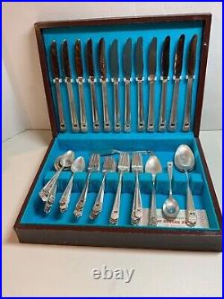 ETERNALLY YOURS 1847 Rogers Bros Silverware, Flatware, Silver Plated 61 Piece