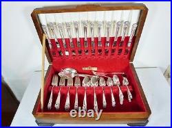 ETERNALLY YOURS 1941 CASED SET 12 X 7pc PLACES w SERVERS 89 PCS BY 1847 ROGERS