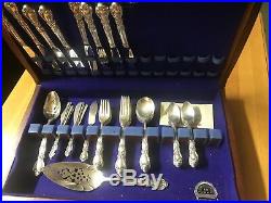 EXCELLENT 60 pc. 1847 ROGERS BROS HERITAGE SETTING FOR 8 ESTATE SILVERPLATE SET