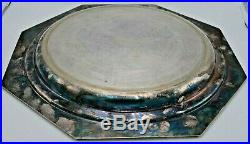 Early 1900's 1847 Rogers Bros. Heraldic Hammered Silver Plate 12 Tray 00130