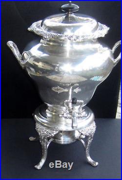 Early Rogers & Bros IS Silverplate 1847 30 Cup Coffee Urn Hot Water Pot Samovar