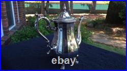Elegant Vintage Silver-Plate Tea Service 4 Pieces Wm Rogers