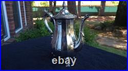 Elegant Vintage Silver-Plate Tea Service 4 Pieces Wm Rogers