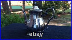 Elegant Vintage Silver-Plate Tea Service 4 Pieces Wm Rogers