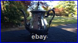 Elegant Vintage Silver-Plate Tea Service 4 Pieces Wm Rogers