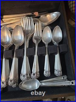 Eternally Yours 75 Pc. Flatware Set 1847 Rogers Bros HEAVILY SILVER PLATE