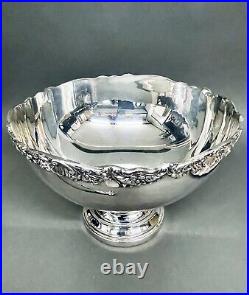 Exquisite Vintage Full Set of Punch Bowl FB Rogers Silver Plate