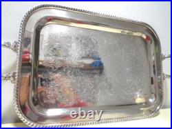 FB Rogers 1883 Silver on Copper 6-pc Tea Service Set Large Butler Tray EXC Cond FB Rogers 1883 Silver on Copper 6-pc Tea Service Set Large Butler Tray EXC Cond