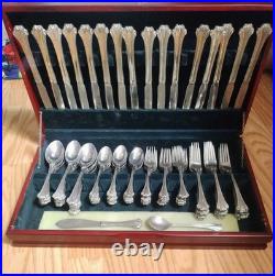 FB Rogers American Chippendale Flatware Silver Plate (77) Pieces + Case FB Rogers American Chippendale Flatware Silver Plate (77) Pieces + Case