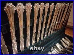 FB Rogers American Chippendale Flatware Silver Plate (77) Pieces + Case FB Rogers American Chippendale Flatware Silver Plate (77) Pieces + Case