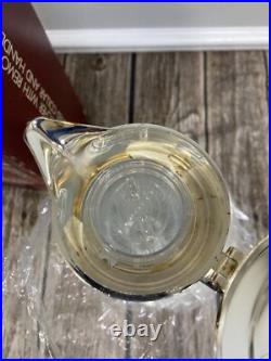 FB Rogers Company ITALY Silver Plate and Glass 2 Qt Chill It Pitcher WithIce Tube