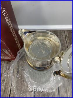 FB Rogers Company ITALY Silver Plate and Glass 2 Qt Chill It Pitcher WithIce Tube
