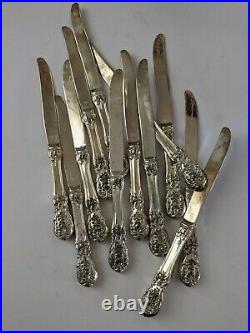 FB Rogers French Rose Silver Plate Flatware 62 Piece Service for 12