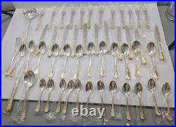 FB Rogers GOLDEN OLD VIENNA Silver Plate Gold Accent Silverware Flatware NEW