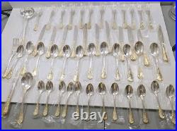 FB Rogers GOLDEN OLD VIENNA Silver Plate Gold Accent Silverware Flatware NEW