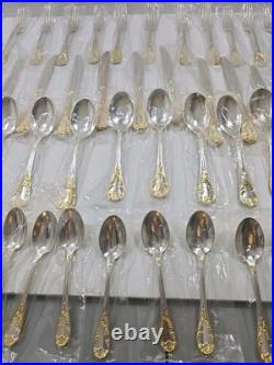 FB Rogers GOLDEN OLD VIENNA Silver Plate Gold Accent Silverware Flatware NEW