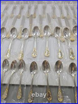 FB Rogers GOLDEN OLD VIENNA Silver Plate Gold Accent Silverware Flatware NEW