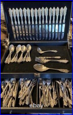 FB Rogers Grand Antique Rose pattern-flatware 101 Pcs Withcase