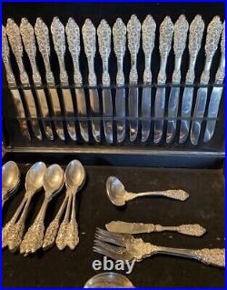 FB Rogers Grand Antique Rose pattern-flatware 101 Pcs Withcase