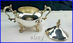 FB Rogers Lady Margaret Silver Plate 4 pc Coffee & Tea Set Fancy Beautiful SHINE